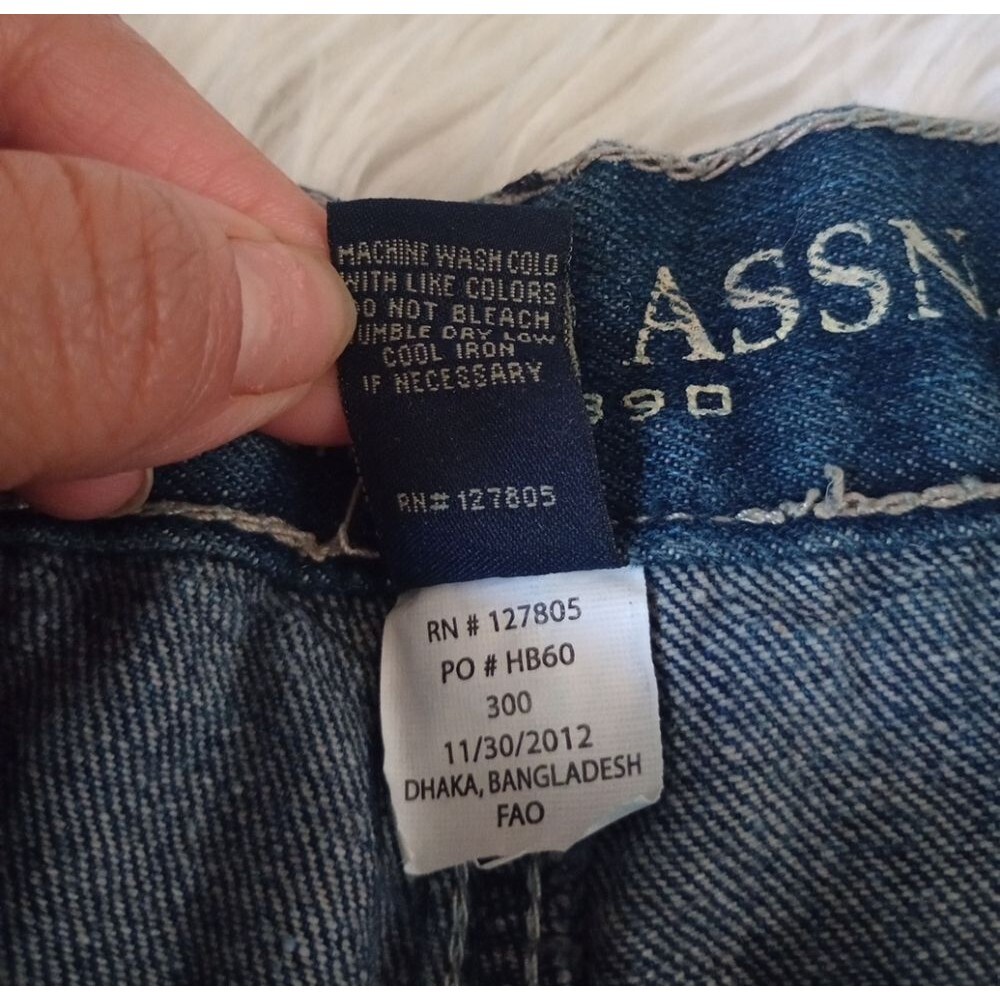 US Polo Boys Blue Bermuda Denim Shorts Sz 14 - Picture 6 of 12